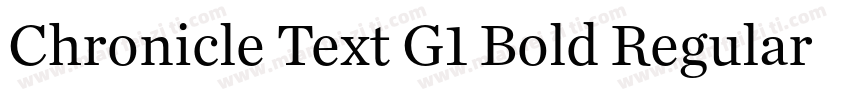 Chronicle Text G1 Bold Regular字体转换